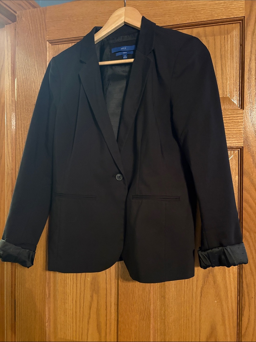Apt. 9 Women's Black Single-Button Blazer